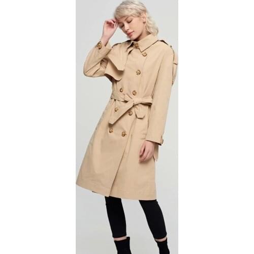 Klacwaya Women's Trench Coats