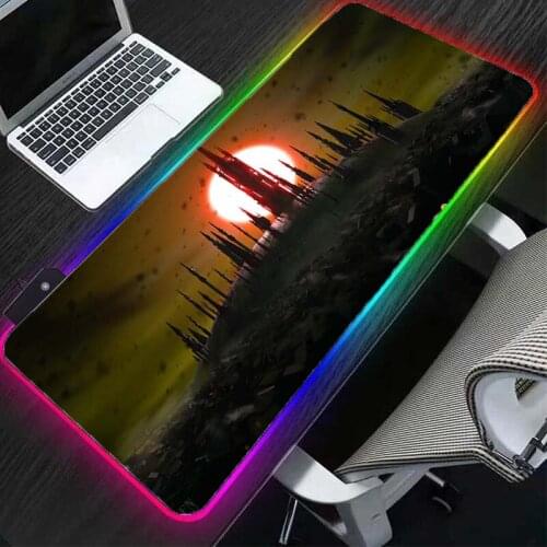 Scenery RGB Office Gaming Accessories desk Mat Mouse Pad PC Player x40x90cm Natural Rubber Waterproof xl Folding Game Mat