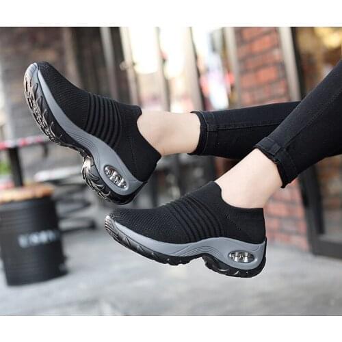 Wedge sneakers women shoes 2020 new breathable mesh women sneakers ladies shoes slip-on casual shoes woman adult tenis feminino