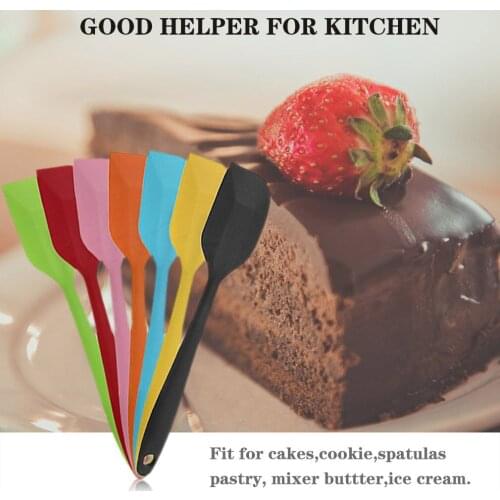Multicolor Silicone Rubber Kitchen Baking Tools Silicone Spatula Spoon For Mixer Butter Cake Pastry Scraper Cookie Spatulas