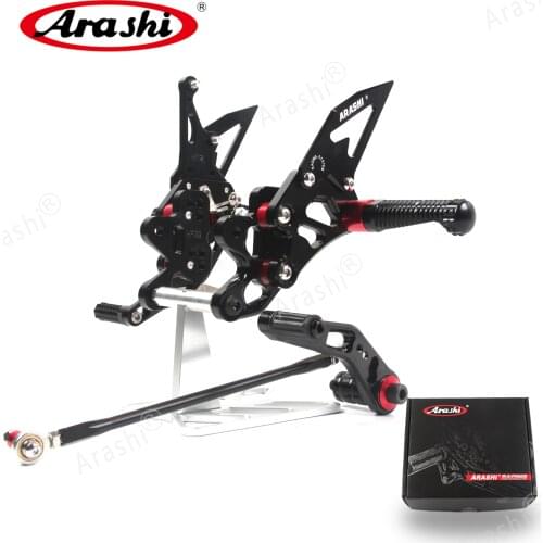 Arashi Motorcycle Rider Footpegs For SUZUKI GSXR GSX-R 600 750 2011 - 2019 CNC Adjustable Footrests Rearset GSXR600 GSXR750 2012