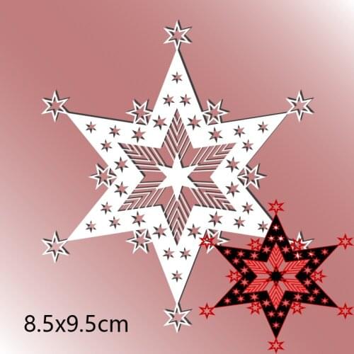 MT Metal Cutting Dies Six-pointed star Scrapbooking Photo Album Decorative Embossing Stencils Paper Card Making Crafts Die Cuts