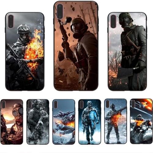 Soft Phone Case Fo Iphone XR X 11 Pro XS Max 7 8 6S 6 Plus 10 12 Mini Cover Battlefield Fighting Soldier Shell Unique TPU Coque