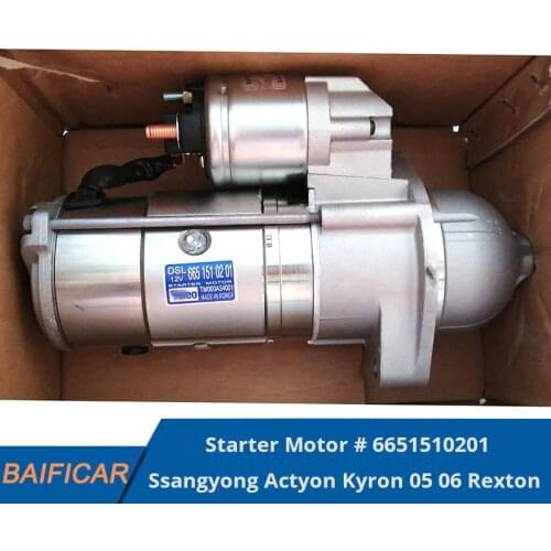 Baificar Brand New Genuine Starter Motor # 6651510101 / 6651510201 For Ssangyong Actyon Kyron 2005 2006 Rexton