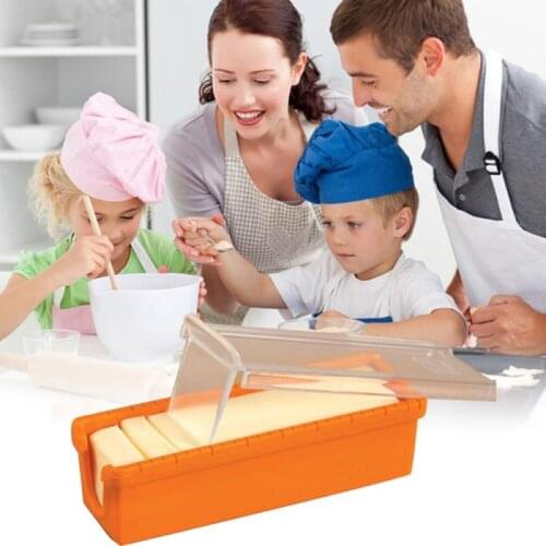 Butter Keeper and Slicer Cutter Storage Container Cakes Cookies Cookware 14x5x4 Butter Dish Dishwasher Kitchen Tool Cheese Tools