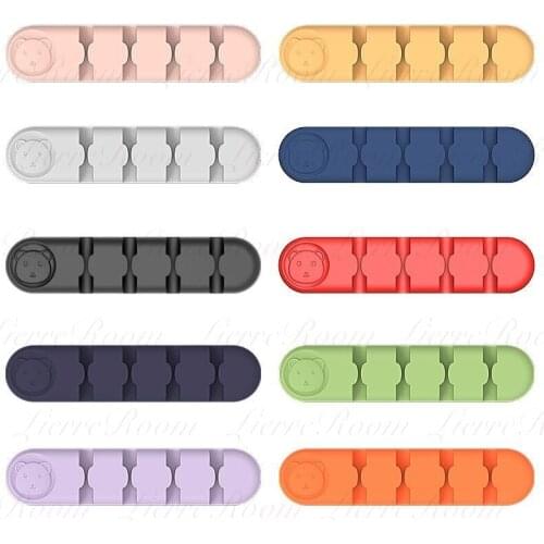 Lierre Cable Organizer Silicone USB Cable Winder Desktop Tidy Management Clips Cable Holder for Mouse Headphone Wire Organizer