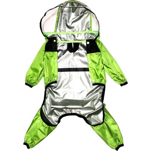 Pet Puppy Anti-Raining Coat Dog Raincoat Pet Waterproof Clothes Dog Jacket Hooded Slicker Poncho For Small To Large Dog Puppy