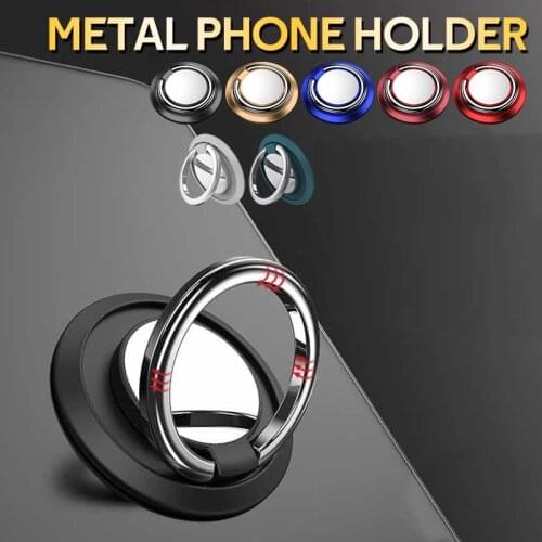 Portable Mobile Phone Holder 360 Degree Rotating Smartphone Stand Metal Grip Ring Support Universal Cellphone Holder Bracket