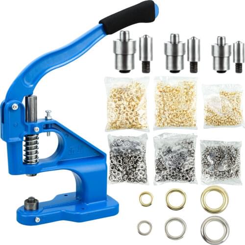 Grommet Eyelet Machine Punch Manual Installation Tool Hand Press Sew Pressing Clamp Machine DIY Manual Snap Press for Eyelets