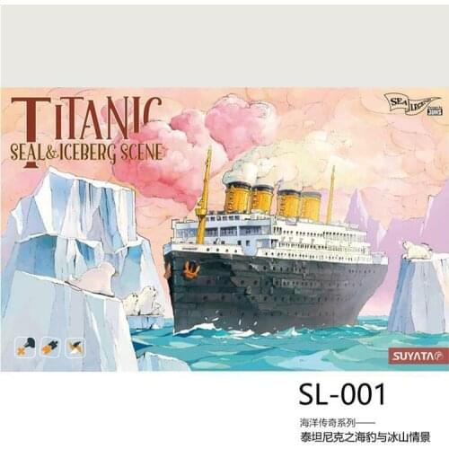 Suyata SL-001 Titanic Seal Iceberg/Port Vehicle Scene Q Edition Model Kit