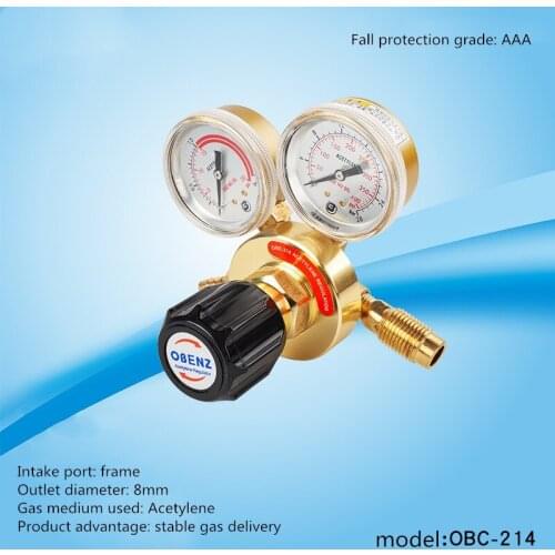 Welding acetylene pressure reducer gas cylinder pressure reducing valve pressurizer pressure gauge pressure reducer acetylene ga