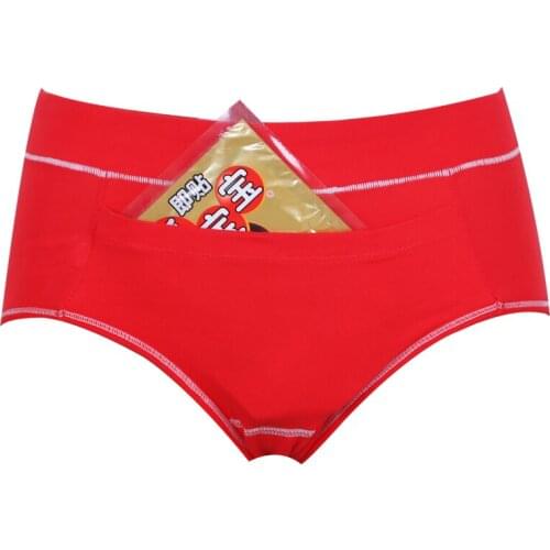 High quality cotton Menstrual Panties Leak Proof women underwear with pocket warm pad Physiological Pants high rise women briefs