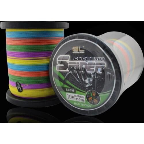 Top quality 8 series colorful vigorously horse fish line 500 meters PE road sub fishing group fishing thread