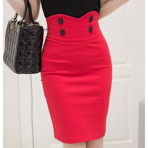 2021 New Spring and Summer Female Fit High Waist Bag Hip Skirt Female Elegant Stretch Split Professional Skirt