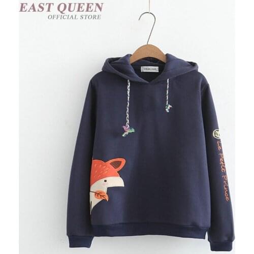 Sweatshirt with a hood hoodies for women 2018 korean style sweatshirt harajuku kawaii pulovers female sweatshirt KK2017 H