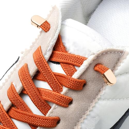 1 Pair No Tie Shoe laces Elastic Shoelaces Outdoor Leisure Sneakers Quick Safety Flat Shoelace Kids And Adult Unisex Lazy laces