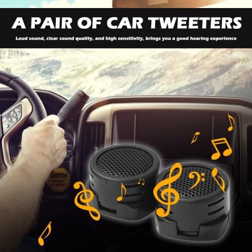 1 Pair Universal High Efficiency Mini Dome Tweeter Loudspeaker Loud Speaker Super Power Audio Sound for Car Auto