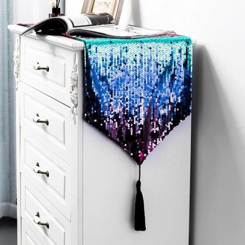 Floral Trees Design Cotton Linen Table Runner Decoration Tablecloth Tea Table Cover With Tassel Home Textile