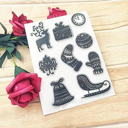 11*16cm winter skiing Transparent Clear Stamps / Silicone Seals Roller Stamp for DIY scrapbooking photo album/Card Making