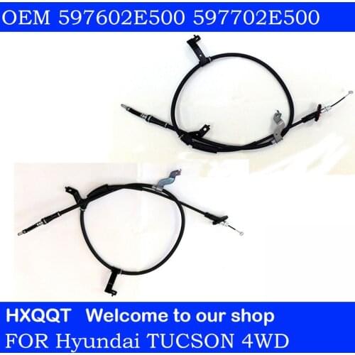 2PCS Parking Brake Brake Cable Rear Left right fits for hyundai Tucson 2005-2009 4WD OEM 597602E500 597702E500
