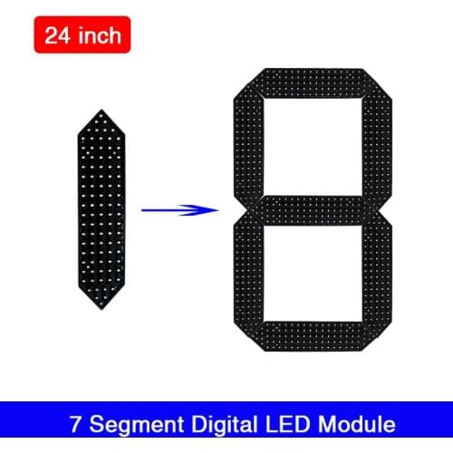 24" Red Yellow White Green Color 7 Segment Of the Modules LED Oil Price LED Signs Outdoor Waterproof LED Module