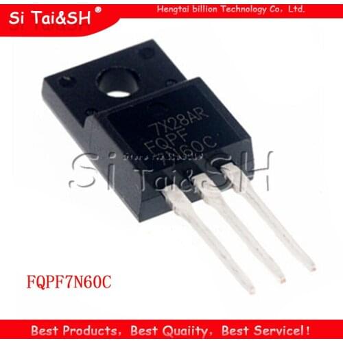 5PCS FQPF7N60C FQPF7N60 F7N60C F7N60 7N60C 7N60 TO220F FET 700V/6A switch tube