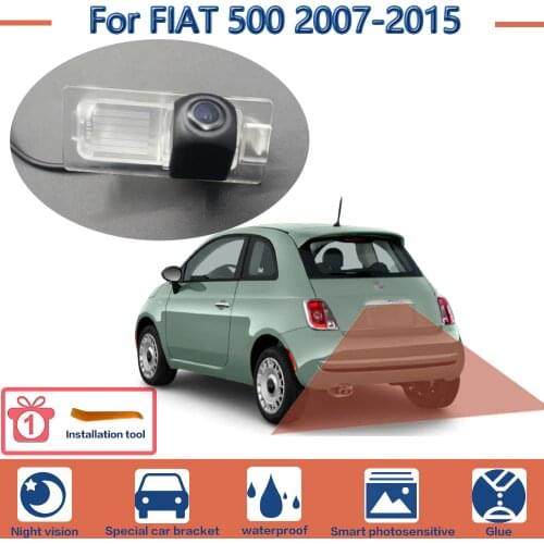 Car Camera Night Vision CCD HD For FIAT 500 2007-2015 High Quality Car Rear View Back Up Reverse Parking Camera