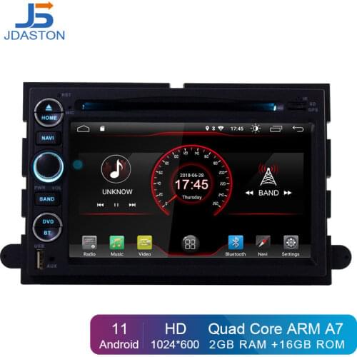 JDASTON Android 10.0 2 Din Car DVD Player For Ford F150 F250/F350 Explorer Edge Mustang Car GPS Radio Audio Multimedia Stereo
