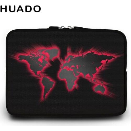 Map Pattern Tablet 10.1 7" Netbook Liner Sleeve Case Bags 12.1 11.6 13.3 14 15.6 15.4 17" Notebook Laptop sleeve Zipper Pouch