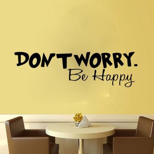 English Quote "Don't Worry, Be Happy" Wall Sticker Vinyl Home Decor Wall Decal Living Room Children Room