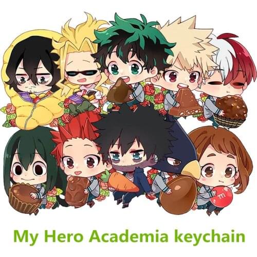 My Hero Academia Key Chains Two-sided Keychain Cosplay Acrylic Pendant Keyring Anime Collection
