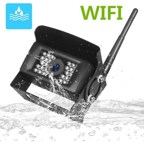 Waterproof WIFI Vehicle Backup Camera for Bus Van Caravan Trailer Truck RV Camper Work with IOS Iphone and Android Smart Devices