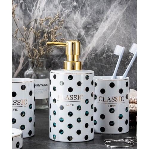 Creative Nordic ceramic bathroom wash set hotel supplies bathroom accessories set