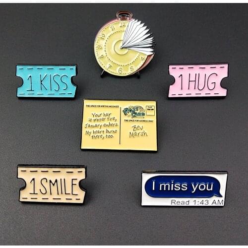 Fashion Calendar Enamel Cartoon Pins Brooches Badges Bags Kids Metal Pin Gifts For Friends Jewelry Brooch DIY Clothes backpack