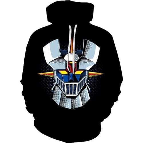 New Anime Mazinger Z Pullover Hoodies Student Long Sleeve Sweatshirt Boy Girl Men Women Clothes Teenager Streetwear Hoodies