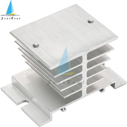 Single Phase Solid State Relay SSR Aluminum Heat Sink Dissipation Radiator Heatsinks Suitable For 10A-25A Relay Module