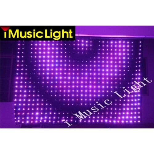 P10 1.1MX3M LED Vision Curtain Stage Effects Light Display LED Video Curtain PC/ DMX Control