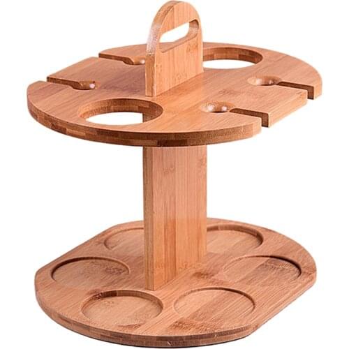 Wine Glass Holder Wood Tabletop Wine Goblet Drying Rack Stand Standing