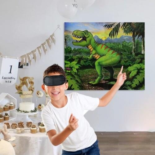 Dinosaur Party Supplies Dinosaur Game Dino Poster Wall Sticker for Kids Room Bedroom Home Decoration Animal Art Diy Decal Poster
