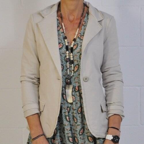 Simple Casual Office Blazer Women All-Match Solid Colors Single Button Commute Blazer 2021 Bussiness Work Wear Formal Clothing