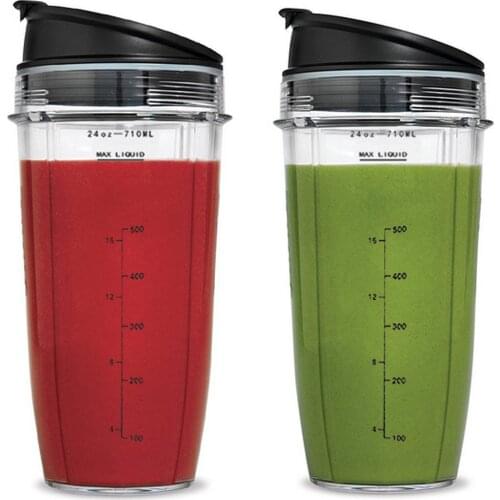 Behogar 18oz Transparent Plastic Replacement Cup Part Accessories for Nutri Ninja 900W 1000W Blender Juicer