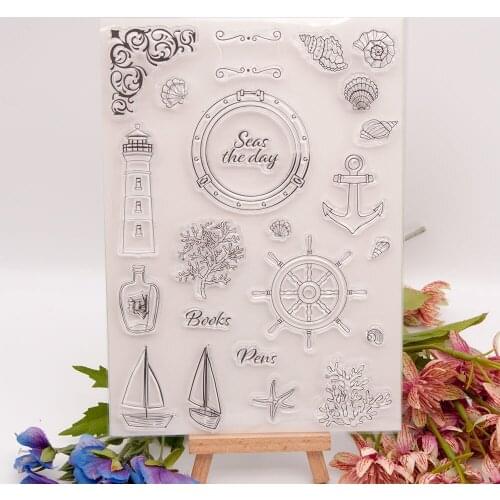 Navigation Clear Stamps for Scrapbooking Tampons Transparents Seal Background Stamp Card painting Making Diy