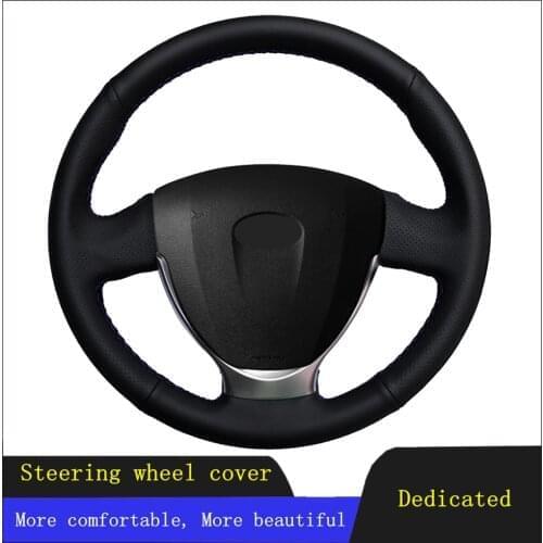 DIY Car Steering Wheel Cover Black Hand-stitched Artificial Leather For Lada Granta 2018-2019 Priora 2 2013-2017 2018 Kalina 2