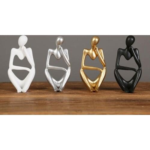 Modern Abstract Statues Sculpture Resin Artistic Thinker Figure Thinking Man Resin Modern Sculpture Figure Gift Home Decor