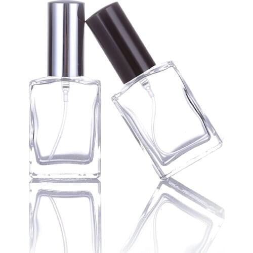 30ml glass perfume bottle mini portable travel can be filled with perfume atomizer bottle color spray perfume pump shell