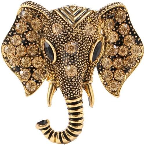 Rhinestone Elephant Brooches For Women Vintage Animal Pin Brooch Avaibale New Design High Quality 2021