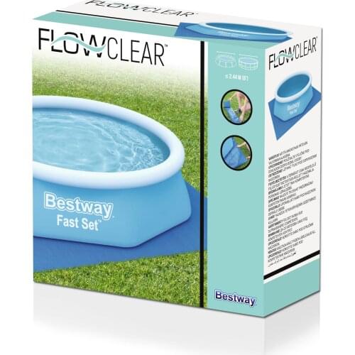 Bestway 58000 9' x 9'/2.74m x 2.74m Above Ground Cloth for Pools Fits 2.44m (8') Fast Set Pools and 2.44m (8') Steel Pro Pools