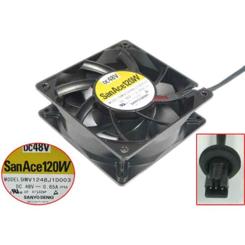Sanyo Denki 9WV1248J1D003 DC 48V 0.65A 120x120x38mm Server Cooling Fan