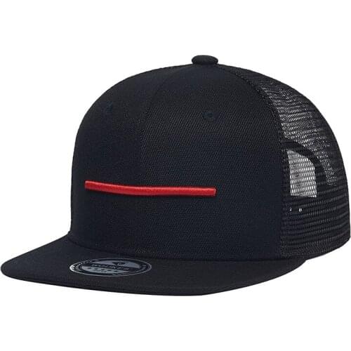 2021 Simple Hip Hop Cap Snapback Men Women Mesh Caps Breathable Sun Hats Black