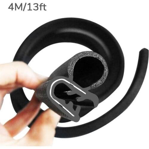 4M Rubber Car Door Seal Protector Weather Stripping Edge Decorate Waterproof